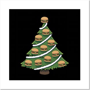 Hamburger Christmas Tree Posters and Art